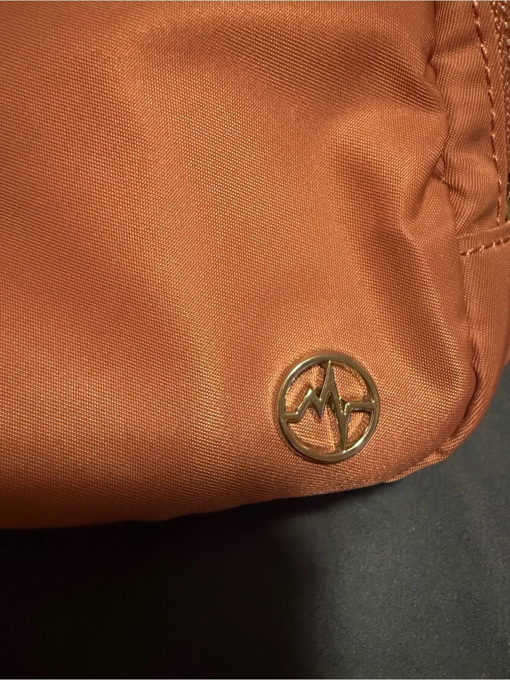 Unbranded Orange Women's Crossbody Bag with Gold Accent